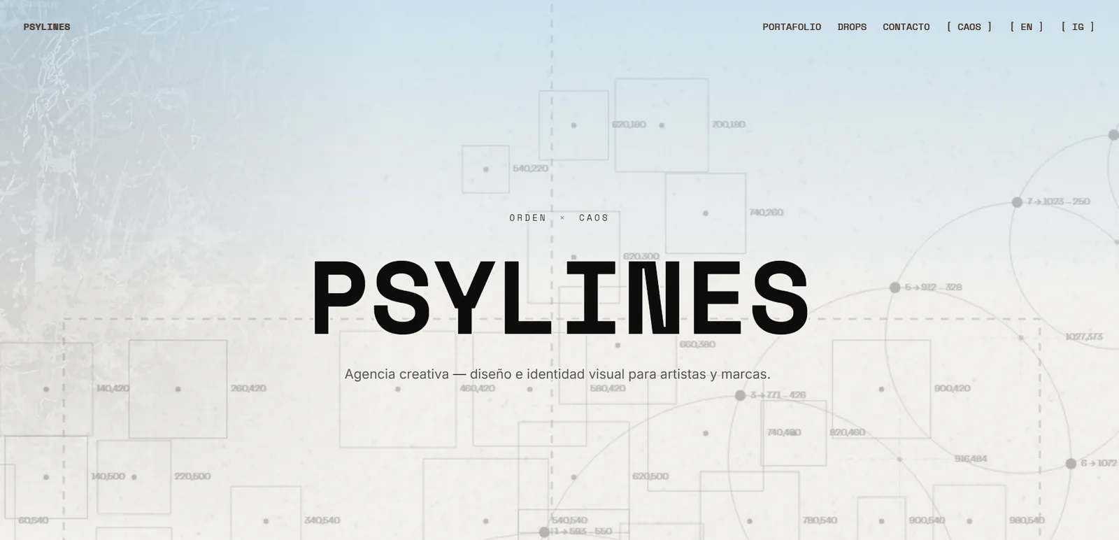 PSYLINES — landing de agencia creativa